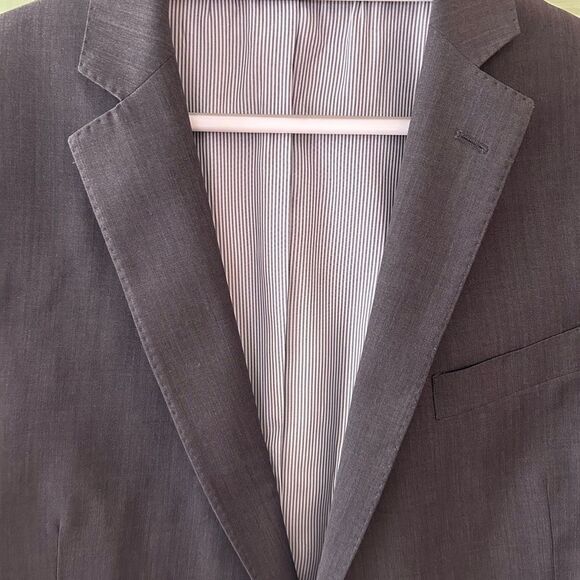 Brooks Brothers Mens Explorer Blazer Suit Jacket charcoal Wool Blend 46 R Regent - Picture 2 of 11